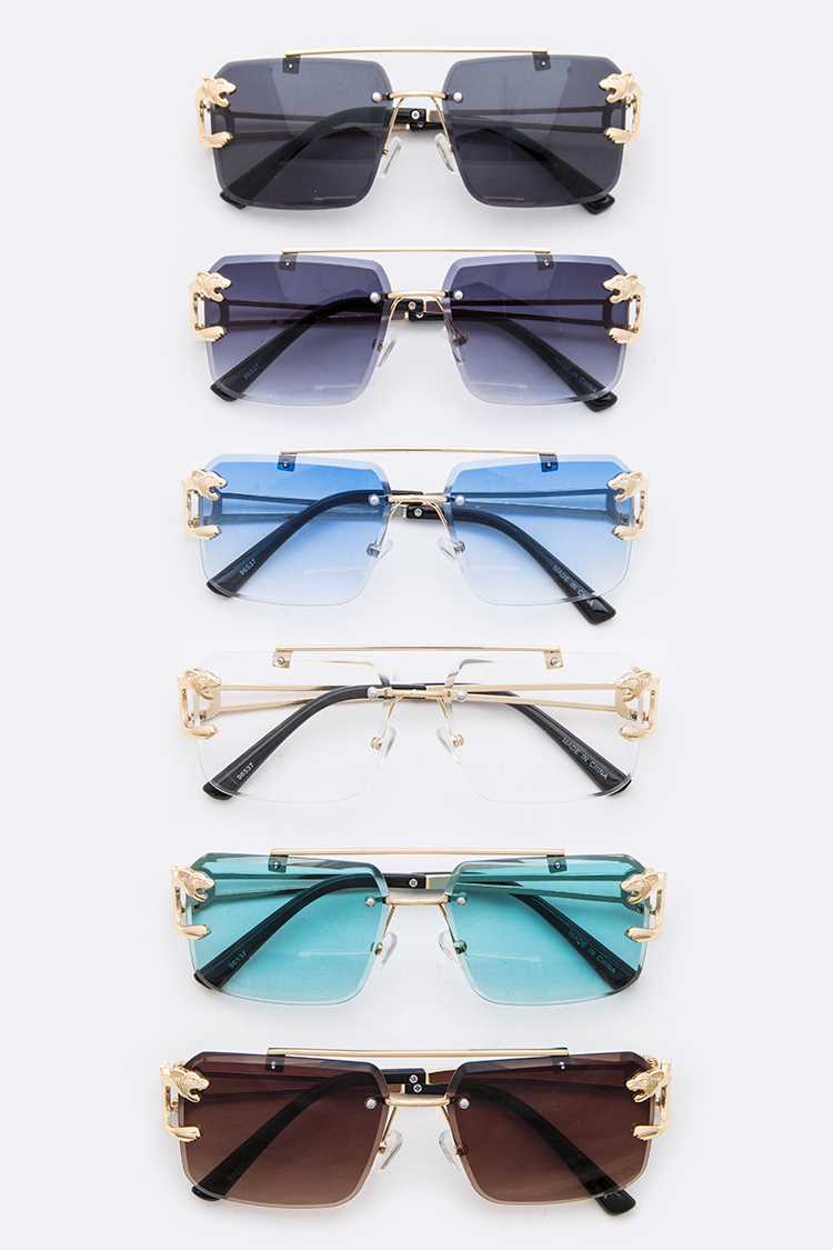 Cheetah Rimless Sunglasses