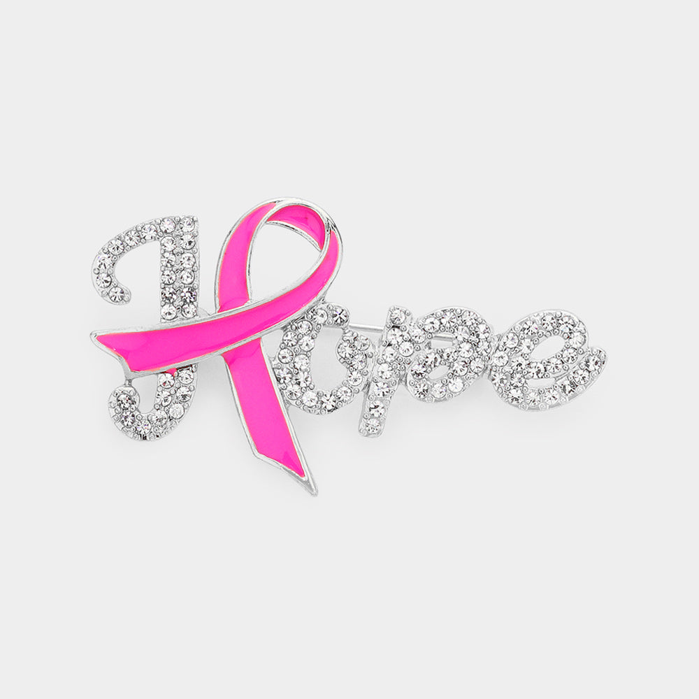 Pink Ribbon Hope Brooch