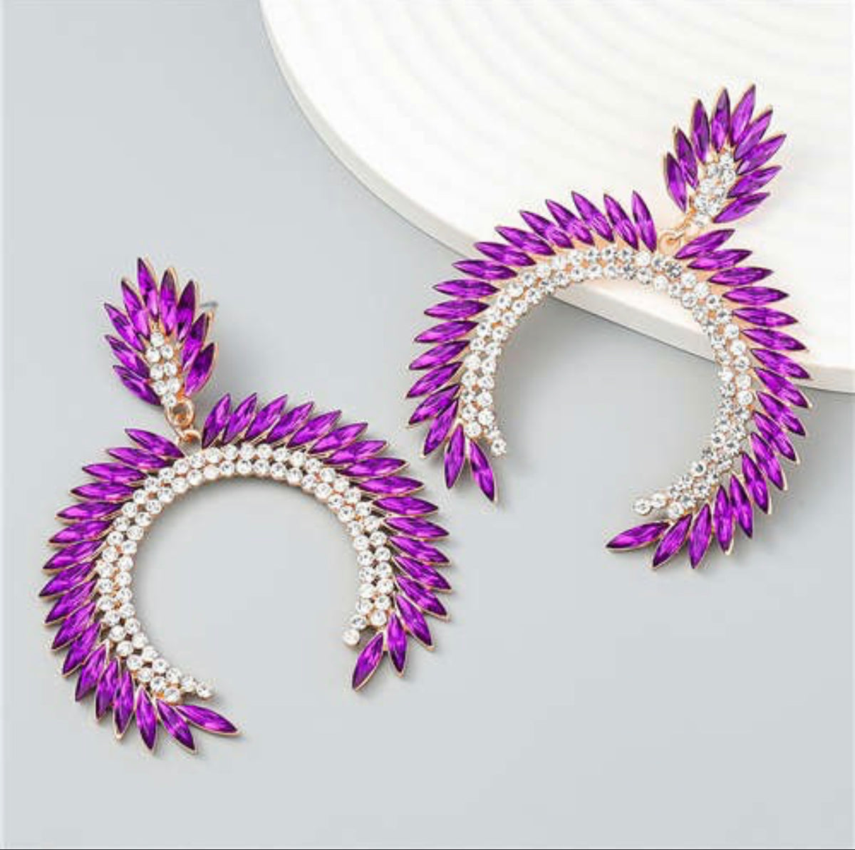 Curved Dangle Earrings