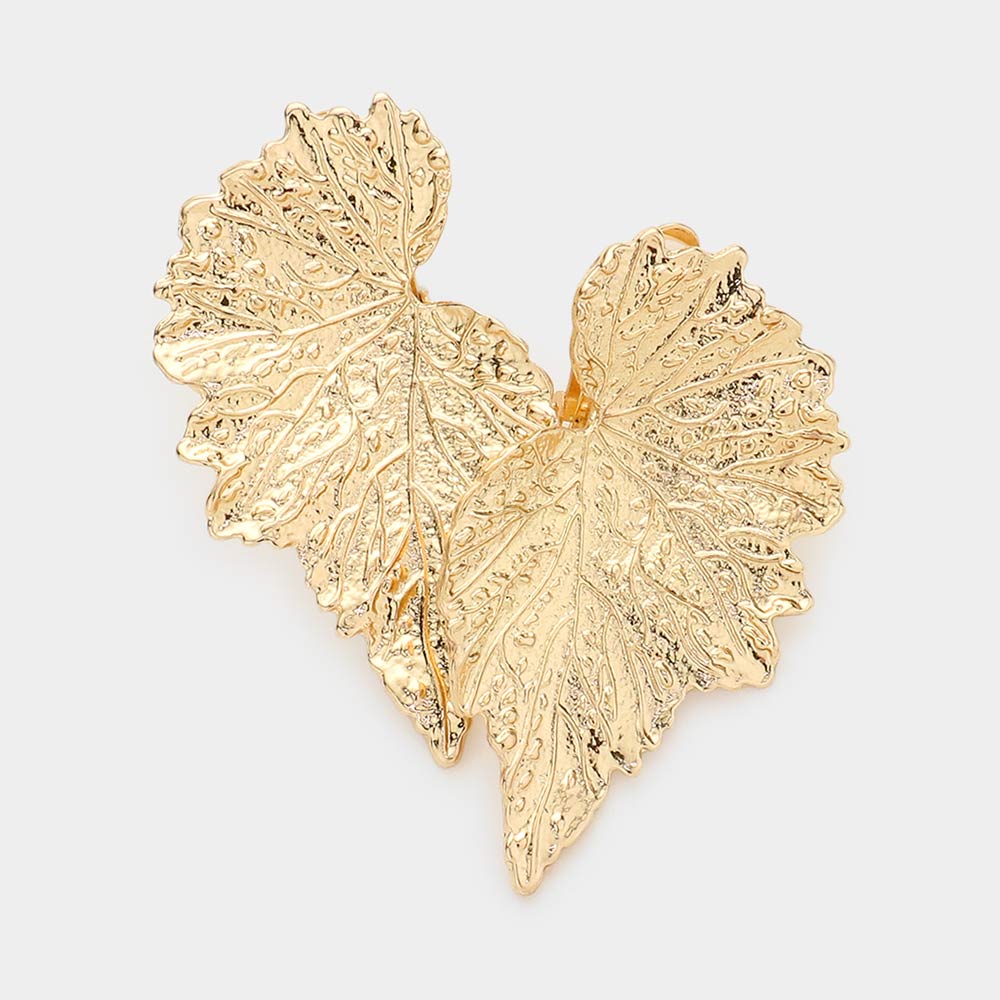 Golden Leaf (Clip On) Earrings