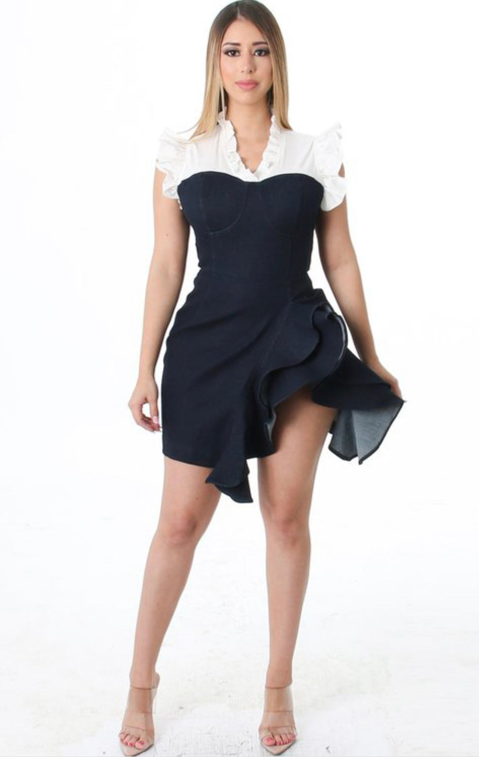slim fit dress slacks Sweetheart Denim Dress Large