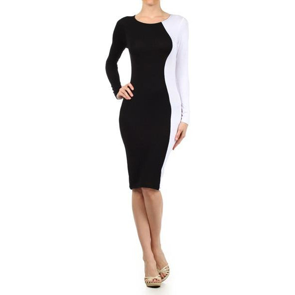 color block bodycon dress 65 MCMLXV Women's Mondrian Color Block Print Bodycon Dress