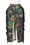 Camouflage Fringe Skirt
