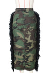Camouflage Fringe Skirt