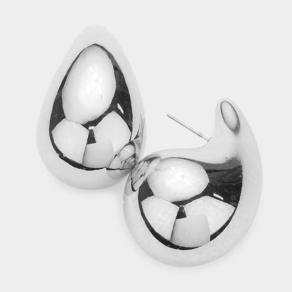 Chunky Teardrop Glam Earrings