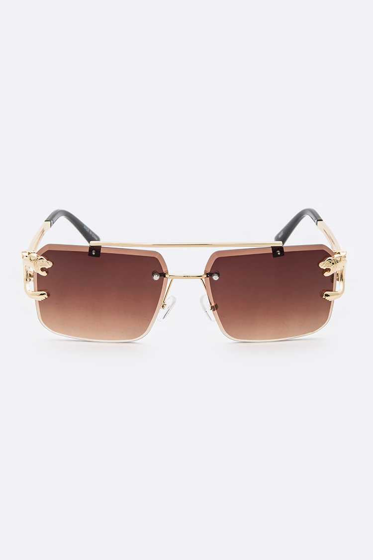 Cheetah Rimless Sunglasses