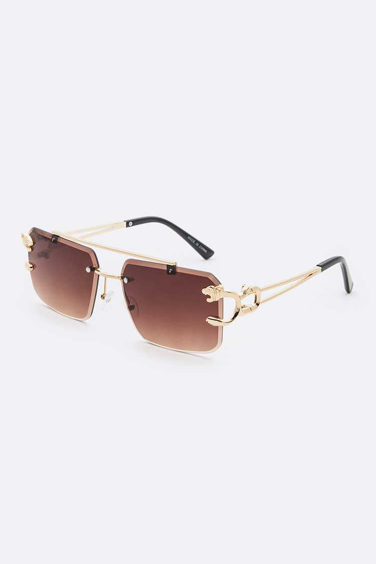 Cheetah Rimless Sunglasses