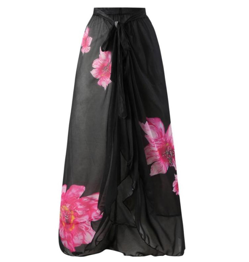 Blossom One Piece Swimsuit + Sarong Set