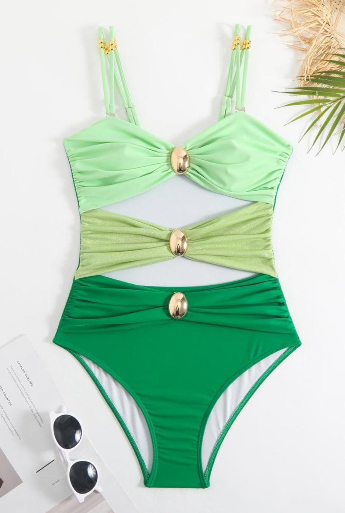 Miami Vice One Piece Swimsuit + Skirt Set