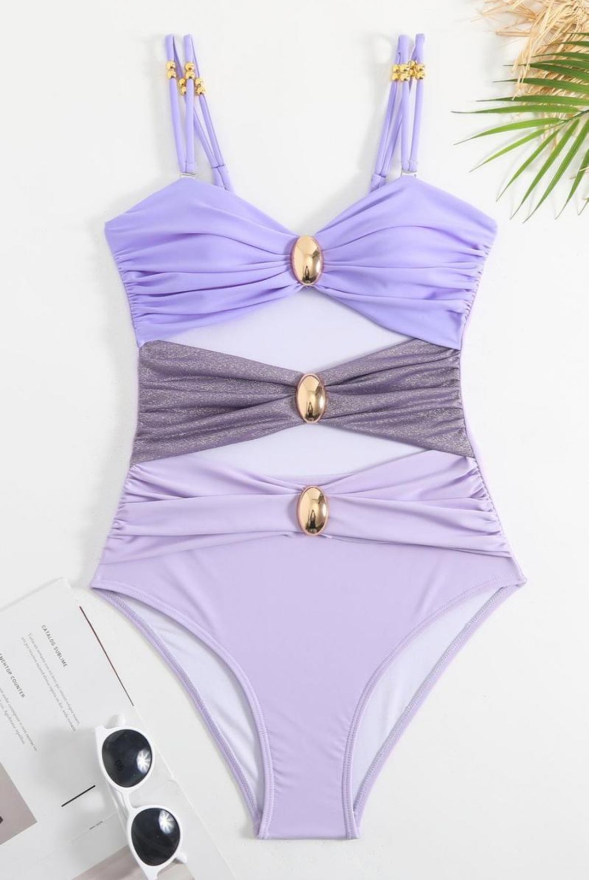 Miami Vice One Piece Swimsuit + Skirt Set