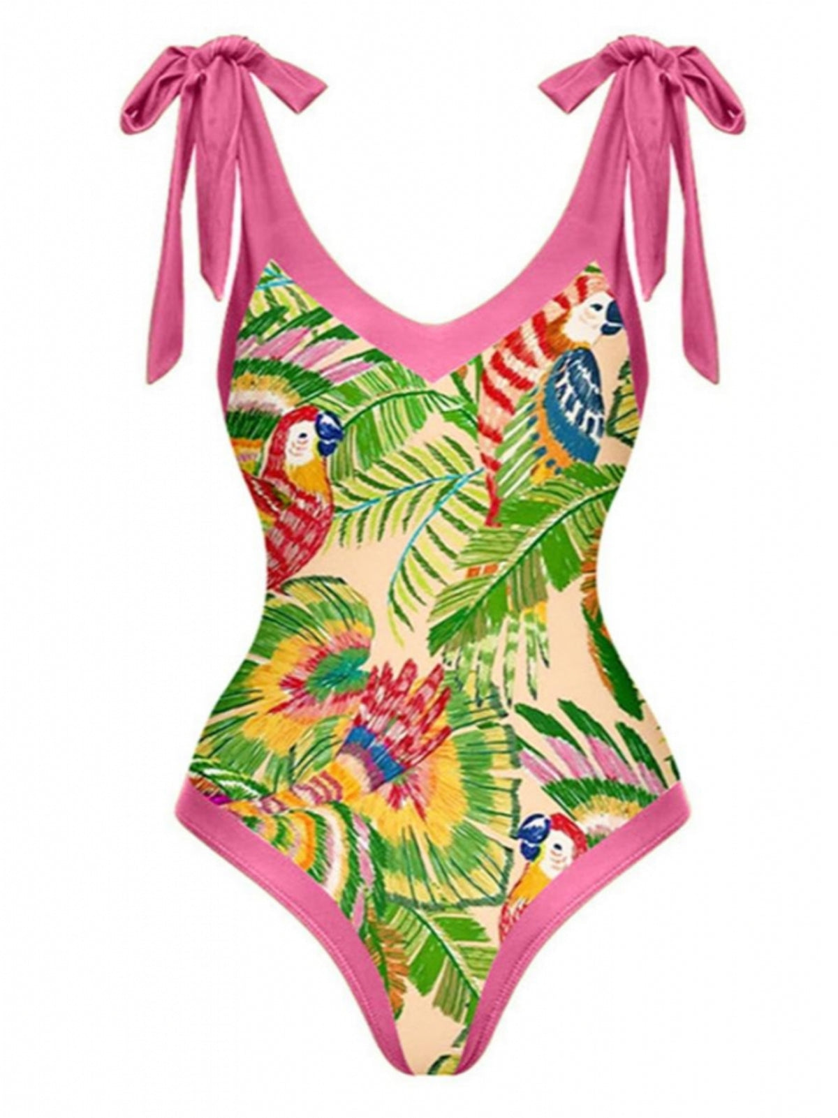 Tropical Paradise Swimsuit + Sarong Set