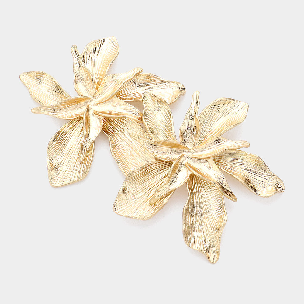 Metal Flower Earrings