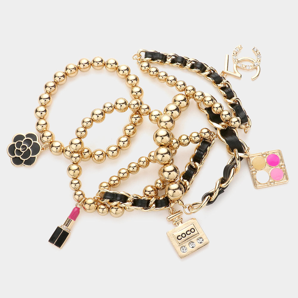 Material Girl Charm Bracelet Set