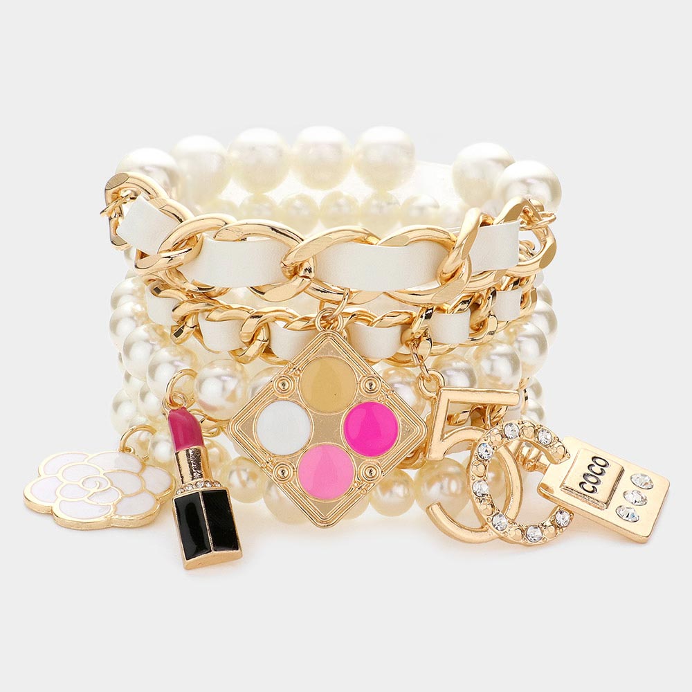 Material Girl Charm Bracelet Set