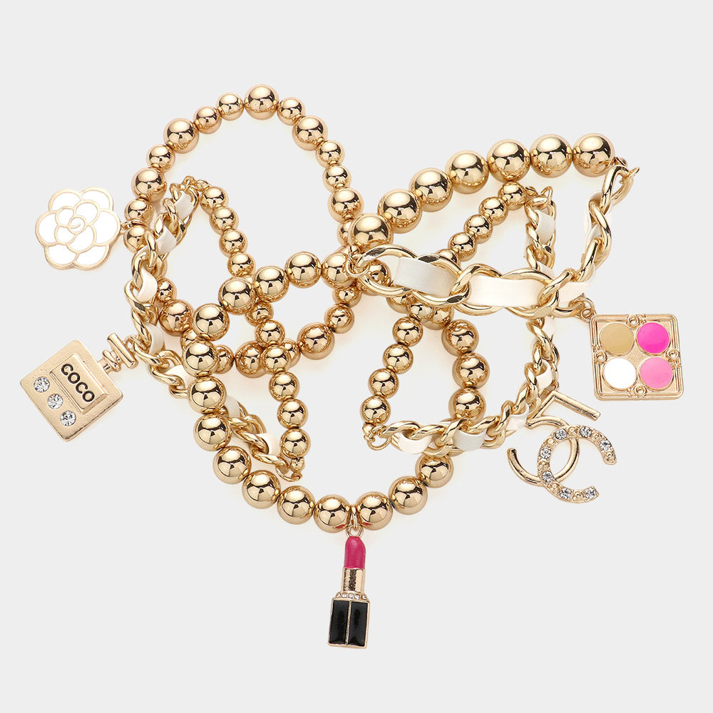 Material Girl Charm Bracelet Set