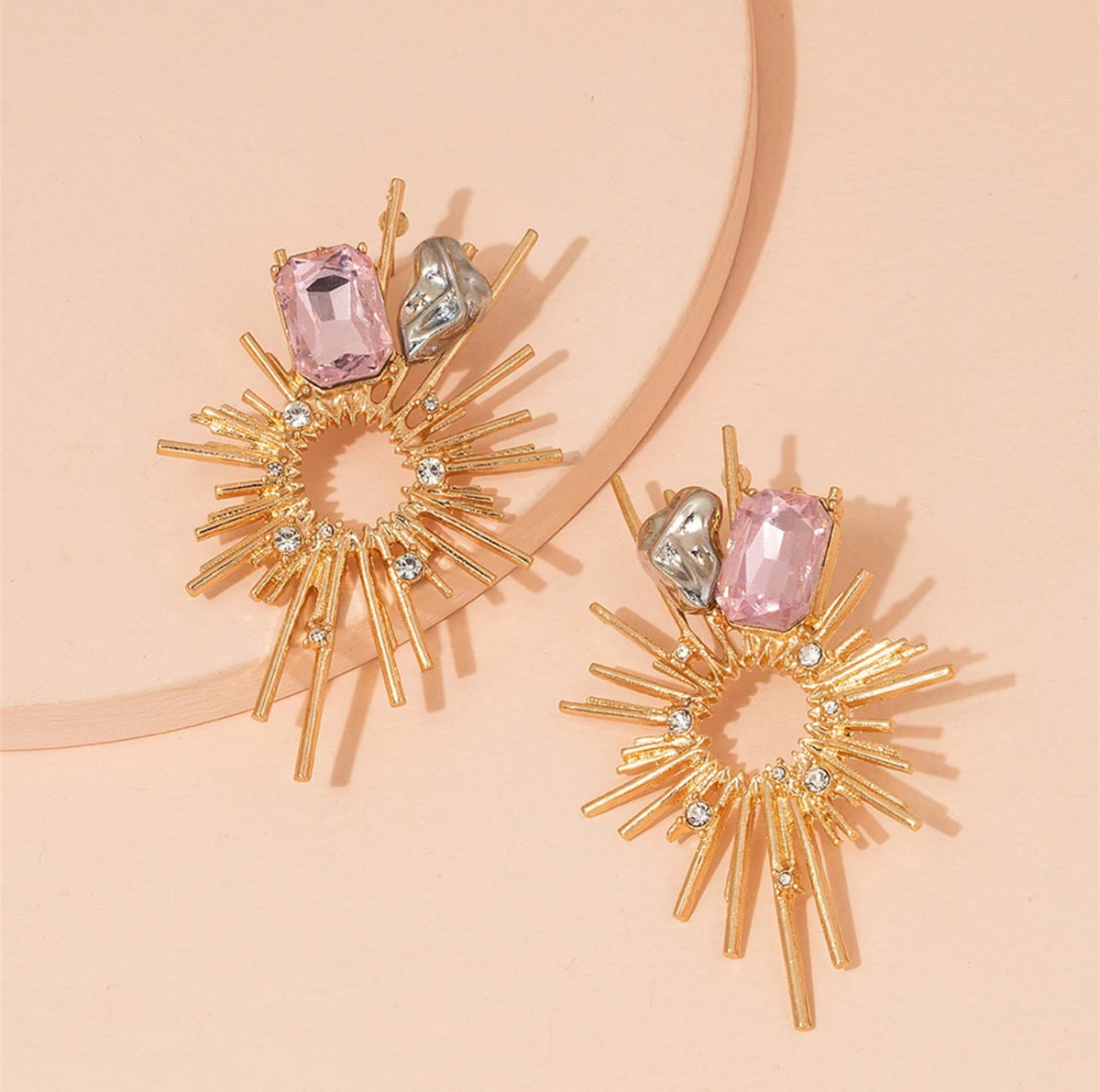Spiked Drip Rhinestone Earrings