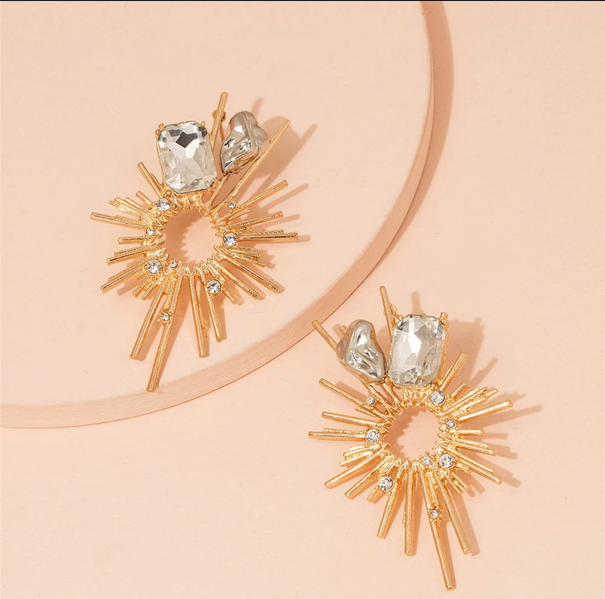 Spiked Drip Rhinestone Earrings