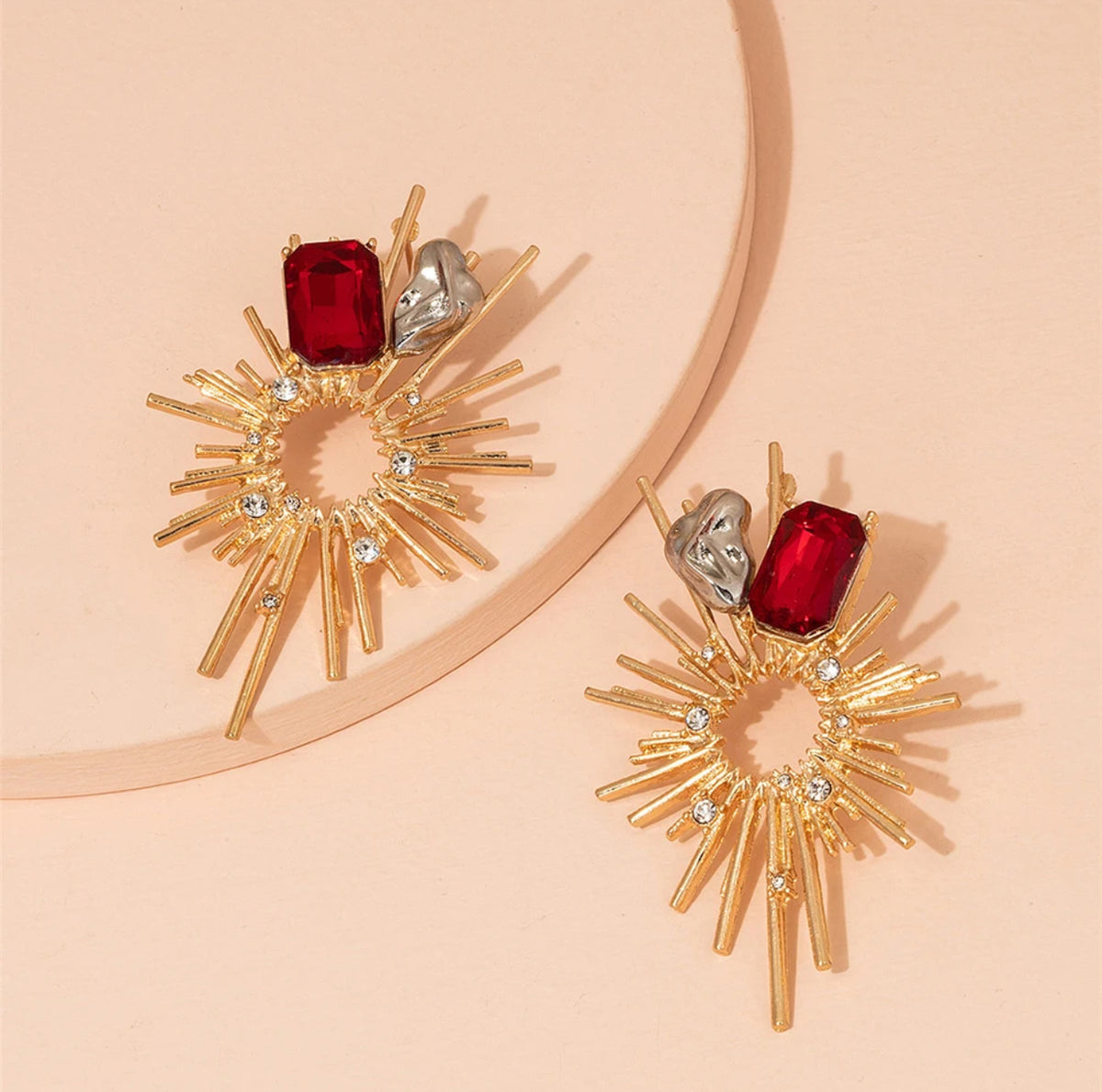 Spiked Drip Rhinestone Earrings