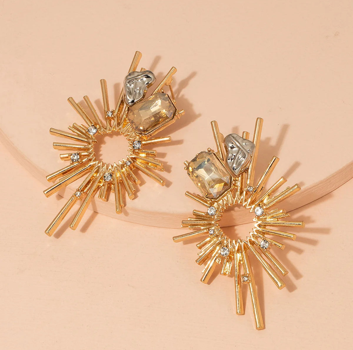 Spiked Drip Rhinestone Earrings