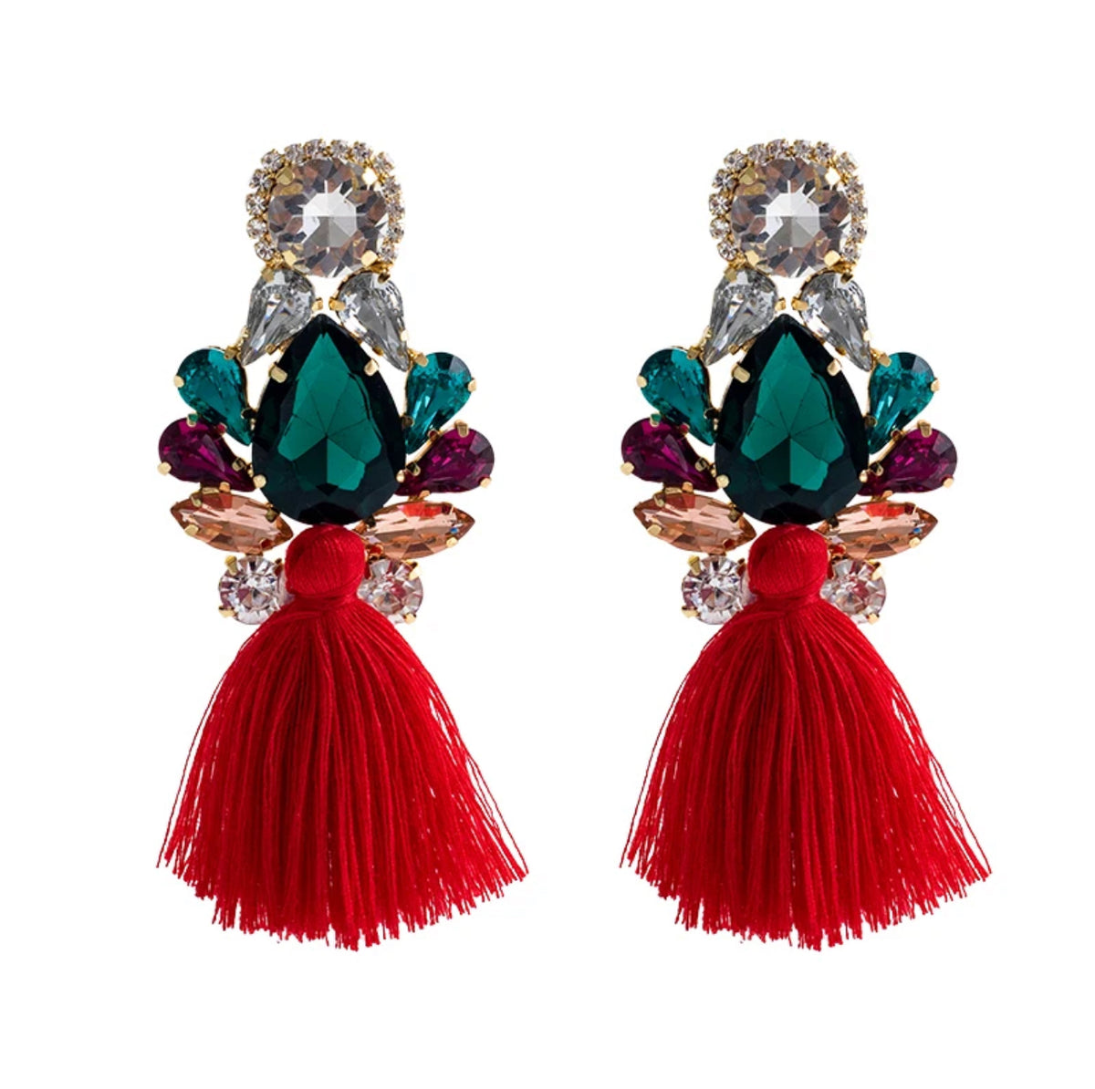 Geometric Fringe Earrings