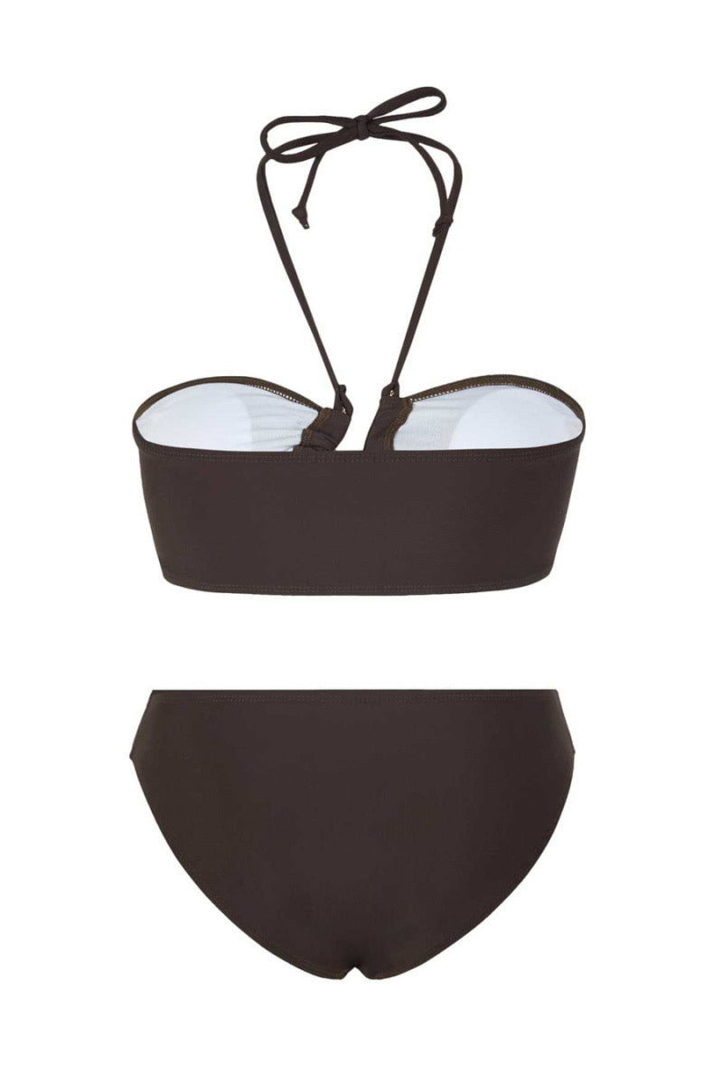 Chocolate Halter 3pc Swimwear Set