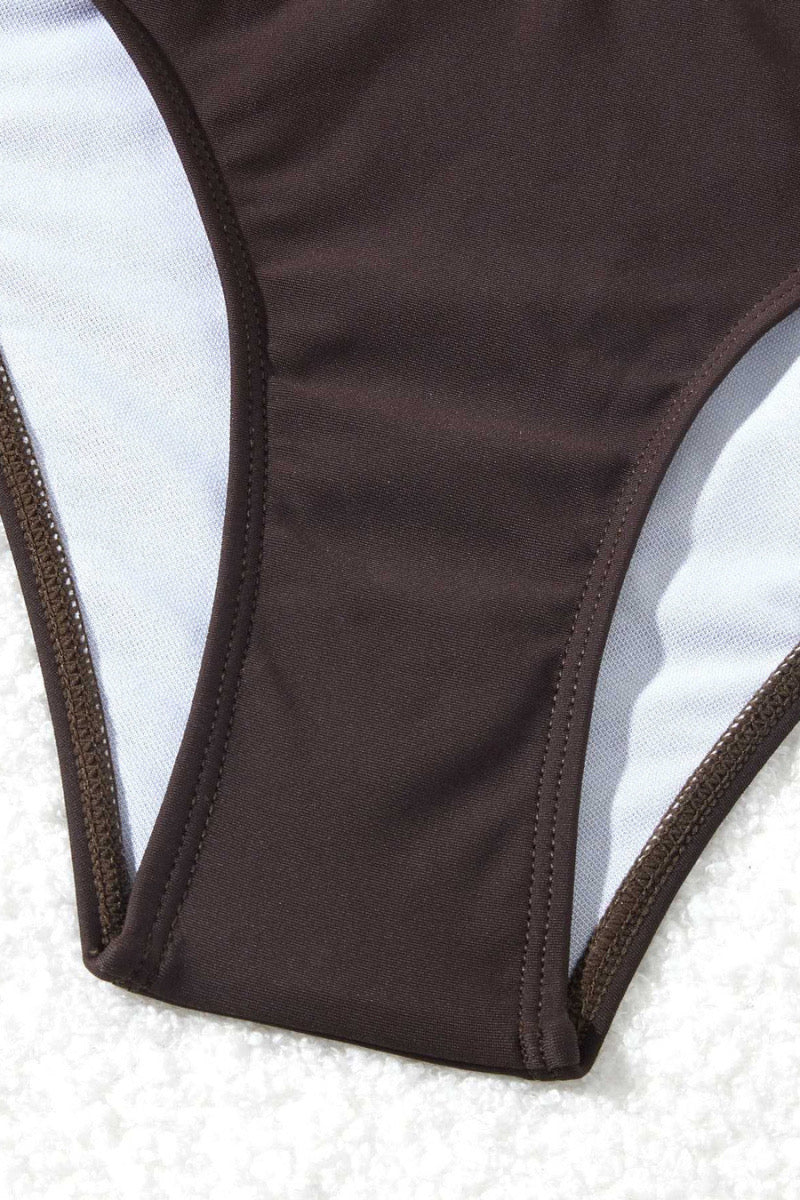 Chocolate Halter 3pc Swimwear Set