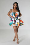Just Flaunt it Dress (Tropical White)
