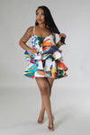Just Flaunt it Dress (Tropical White)