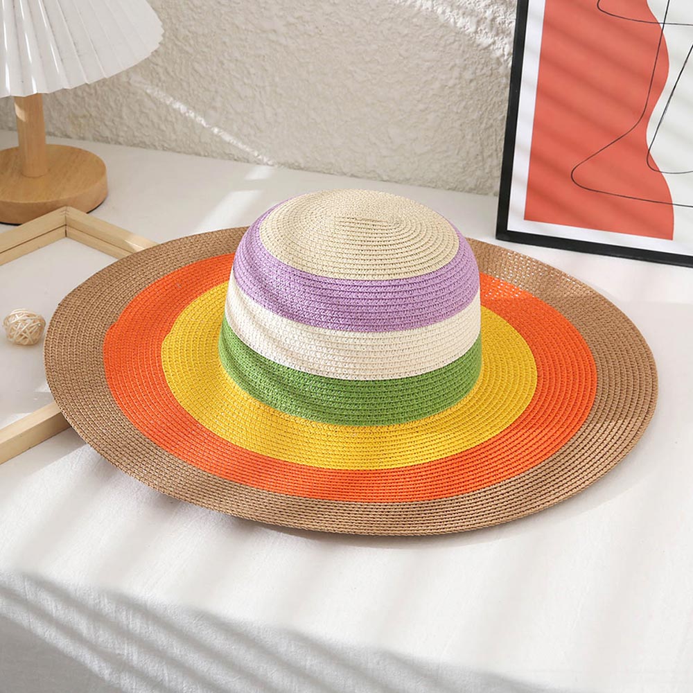 Color Block Straw Hat