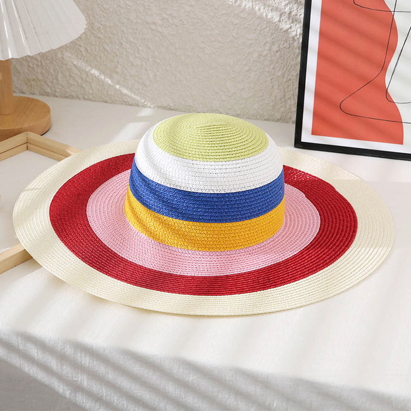 Color Block Straw Hat