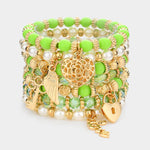 7PC Multi Beaded Bangle Set
