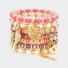 7PC Multi Beaded Bangle Set