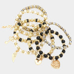 7PC Multi Beaded Bangle Set