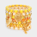 7PC Multi Beaded Bangle Set