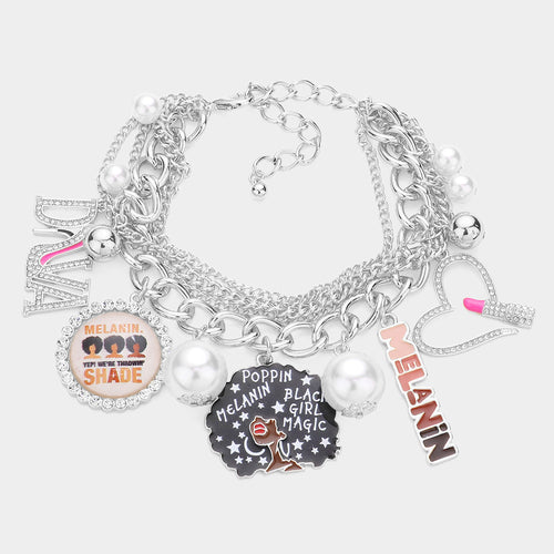 Melanin Popping Charm Bracelet