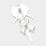 Pink Ribbon Afro Queen Brooch