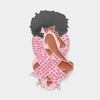 Pink Ribbon Afro Girl Brooch