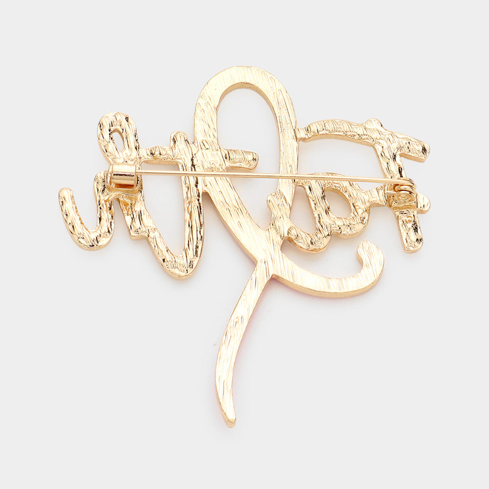 Pink Ribbon Faith Brooch