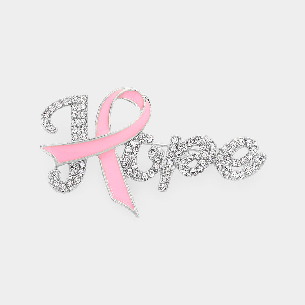 Pink Ribbon Hope Brooch