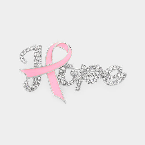 Pink Ribbon Hope Brooch