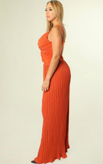 Pleated Two Piece Pants Set