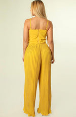 Pleated Two Piece Pants Set