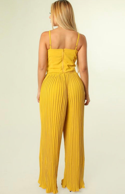 Pleated Two Piece Pants Set