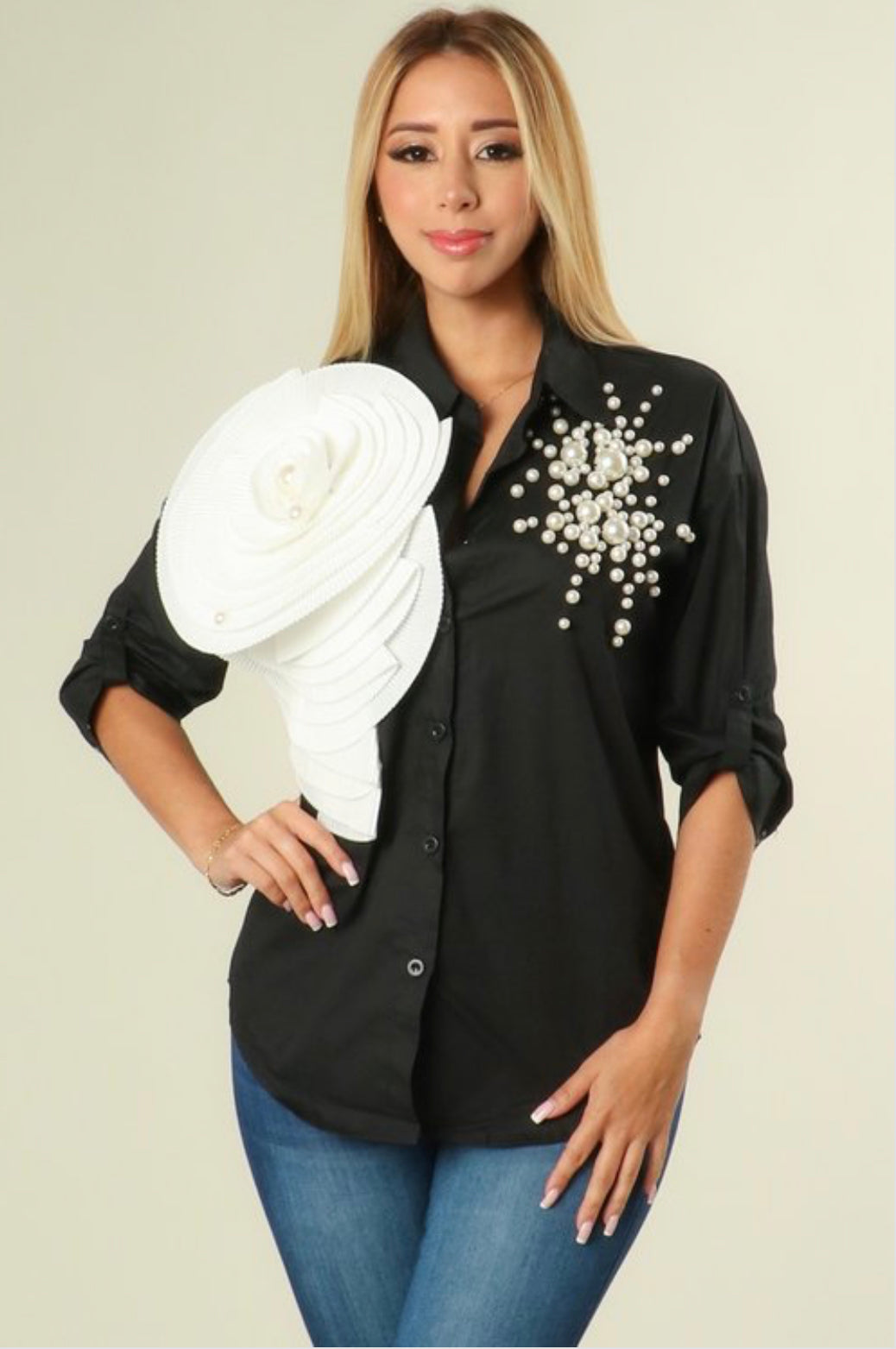 Flower & Pearls Blouse