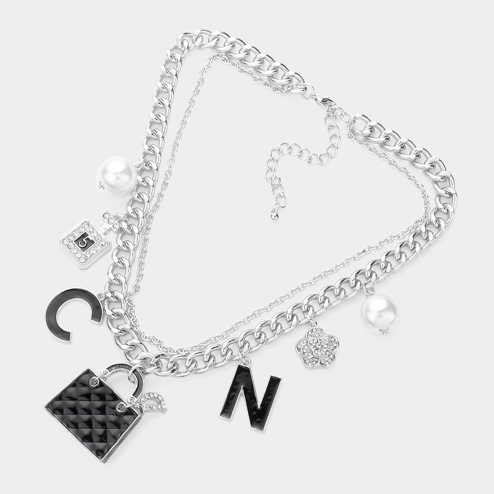 Perfume Bottle Charm Necklace