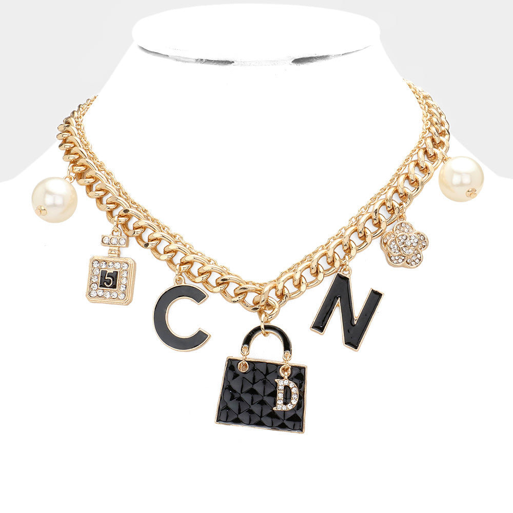 Perfume Bottle Charm Necklace