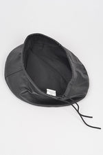 Faux Leather Beret Hat
