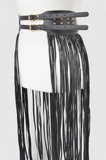 Studded Fringe Belt