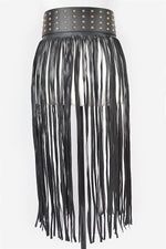 Studded Fringe Belt