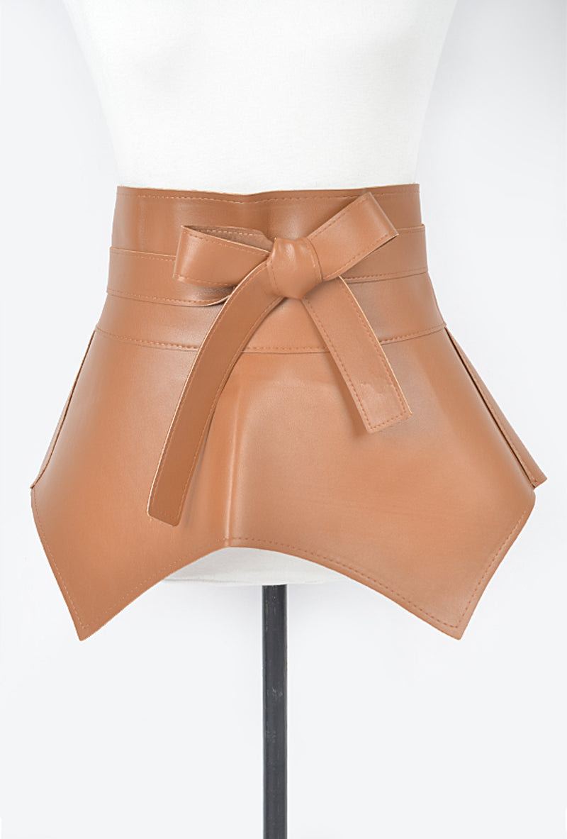 Faux Leather Skirt Belt (Plus Size)